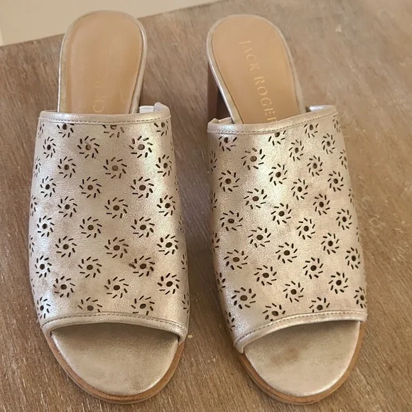 Jack Rogers Metallic Ronnie Mules in size 9 - Picture 2 of 8